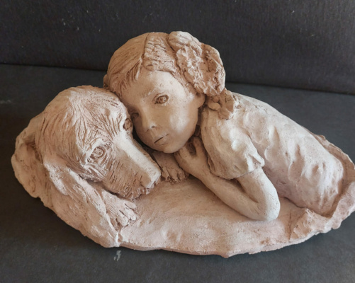 la fillette au chien